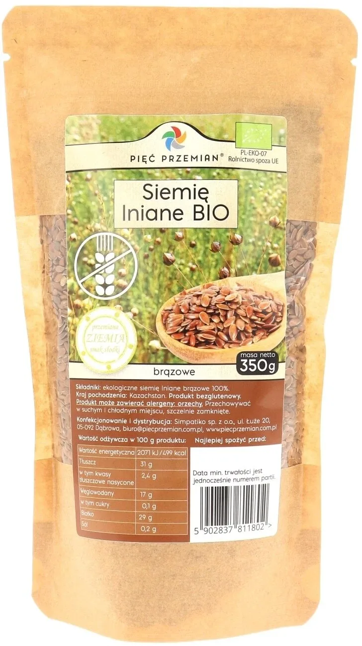 Cinci transformări Brown Linseed BIO 350 g — preț și oferte