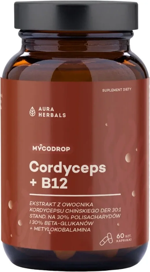 Mycodrop Cordyceps 30:1 + B12 30% Beta-Glucan 60 capsule — preț și oferte