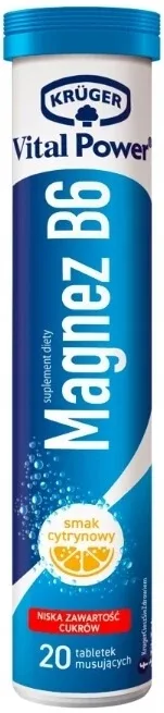 Kruger Vital Power Magneziu + B6 aromă de lămâie 60 comprimate ... — preț și oferte