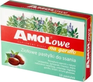 Amolowe Na Gardło pastiluțe pe bază de plante 16 pastiluțe