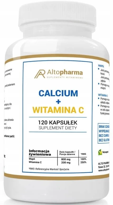 Altopharma Calciu + Vitamina C 120 capsule — preț și oferte