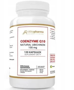 Altopharma Coenzima Q10 Ubiquinonă naturală 100mg 120 capsule.
