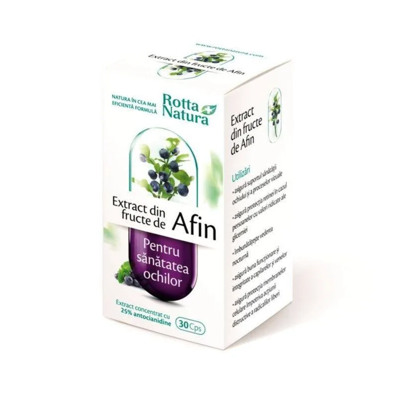 ROTTA NATURA Extract din fructe de afin, 30 capsule — preț și oferte