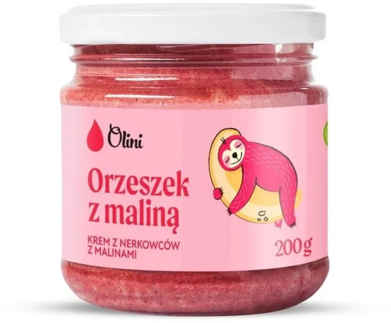 OLINI Cremă de nuci de caju cu zmeură 200 g — preț și oferte