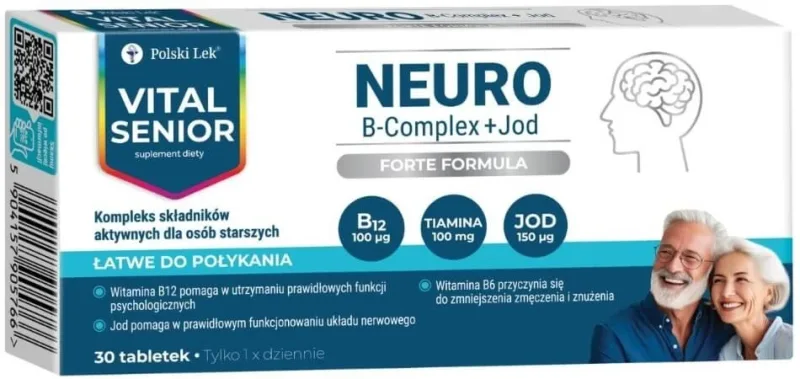 Vital Senior Neuro B-Complex + Iod 30 comprimate — preț și oferte