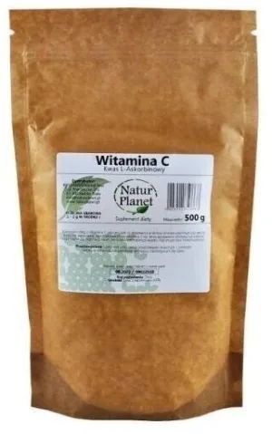 Vitamina C Acid L-Ascorbic NaturPlanet pulbere 500 g