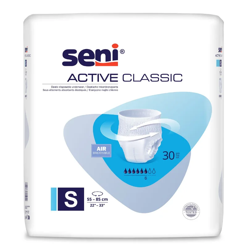Chilot elastic absorbant Active Classic, Small, Seni | 30 bucati TZMO SA — preț și oferte
