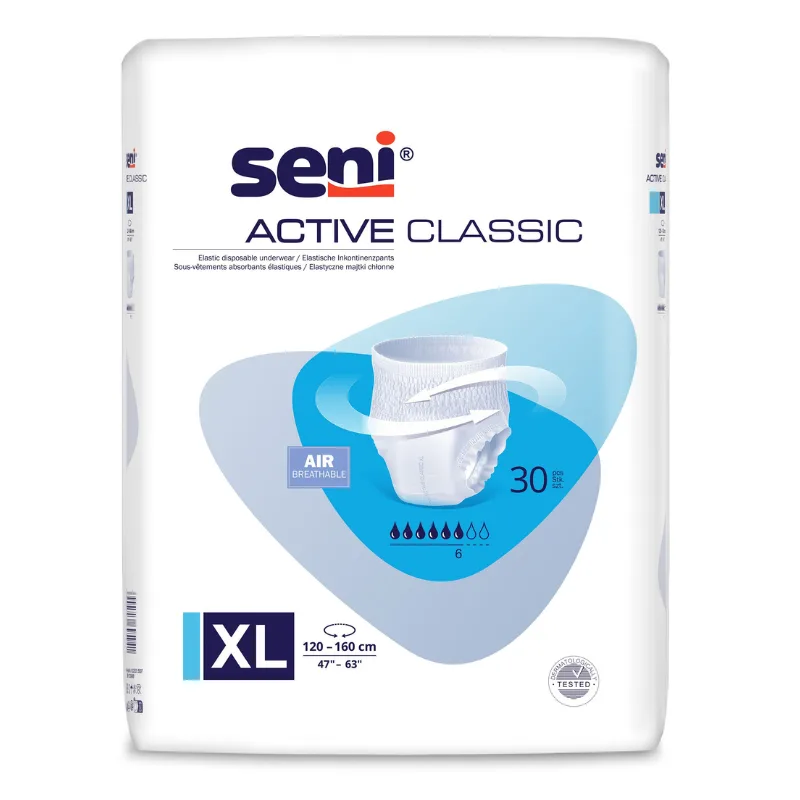 Chilot elastic absorbant SENI ACTIVE CLASSIC, Extra Large, TZMO | 30 buc TZMO SA — preț și oferte