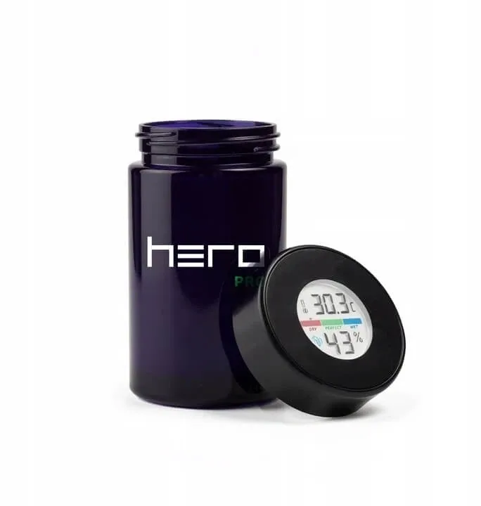 HERO PRO Recipient din sticlă inodoră cu higrometru 150 ml — preț și oferte