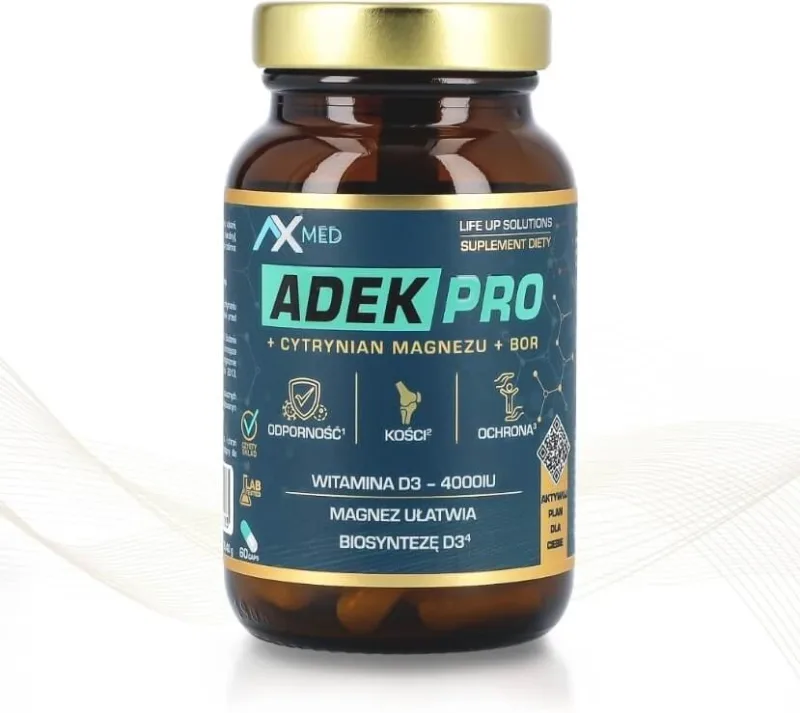 AX MED ADEK PRO Magneziu Boron 60 capsule — preț și oferte