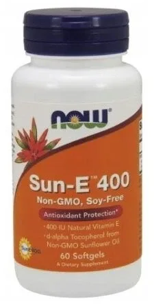 Now Foods Sun-E 400 Vitamina E 60 capsule — preț și oferte