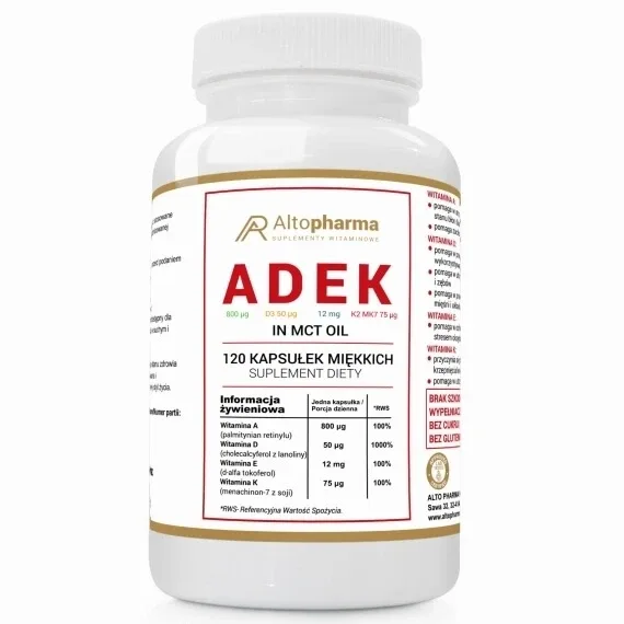 Altopharma ADEK în ulei MCT 120 capsule — preț și oferte
