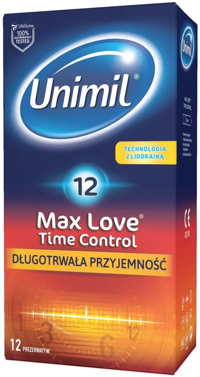 UNIMIL Max love prezervative pentru controlul timpului 12 buc. — preț și oferte