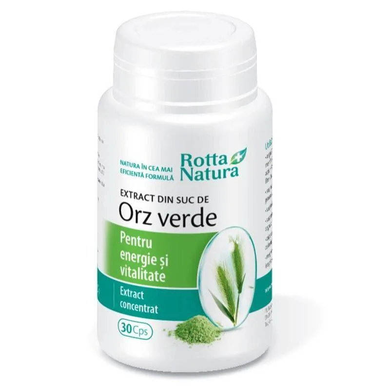 Extract din suc de orz verde, 30 capsule, Rotta Natura — preț și oferte