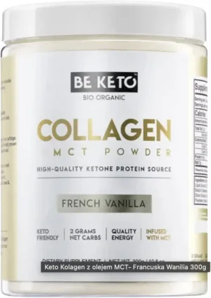 Beketo Keto Colagen cu ulei MCT Vanilie franceză 300 g