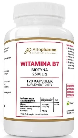 Altopharma Vitamina B7 Biotin 2500 mcg 120 capsule. — preț și oferte