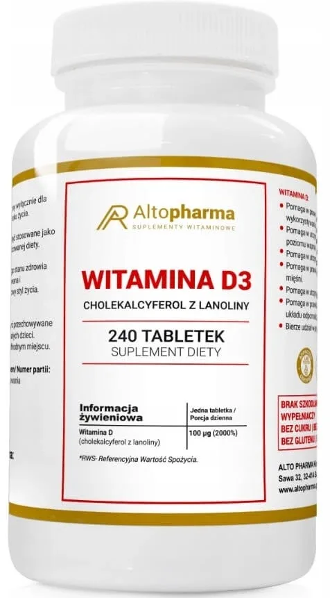 Altopharma Vitamina D3 4000 UI 240 comprimate — preț și oferte