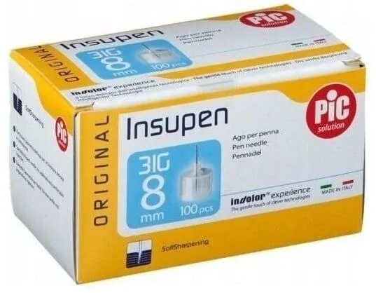 PIC Insupen Ac de stilou 31G 8 mm 100 bucăți — preț și oferte