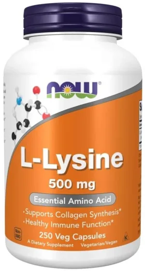 Now Foods L-lizină 500 mg 250 capsule