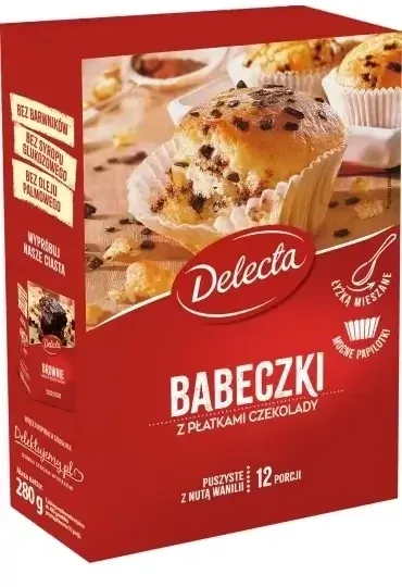 Delecta cupcakes cu fulgi de ciocolată 280 g — preț și oferte