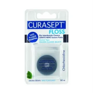 INDENT CURASEPT FLOSS Ață dentară neagră cerată 50 ...