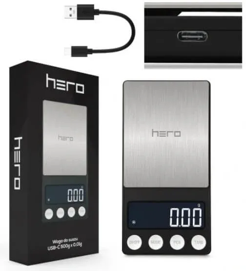 Hero cannabis greutate uscată 500gx0.04g USB-C 1 buc — preț și oferte