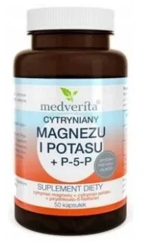Medverita Magneziu + Potasiu + P-5-P 50 capsule