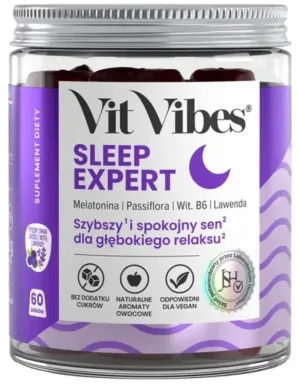 Vit Vibes Sleep Expert aromă de fructe de pădure cu o notă de jeleuri de lavandă 60 ...