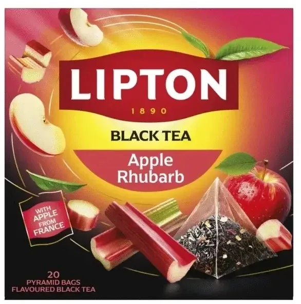 Lipton Ceai negru cu aromă de mere și rubarbă 20 ... — preț și oferte