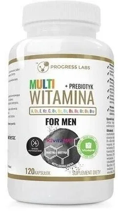 PROGRESS LABS Multivitamine pentru bărbați + Prebiotic 120 ...