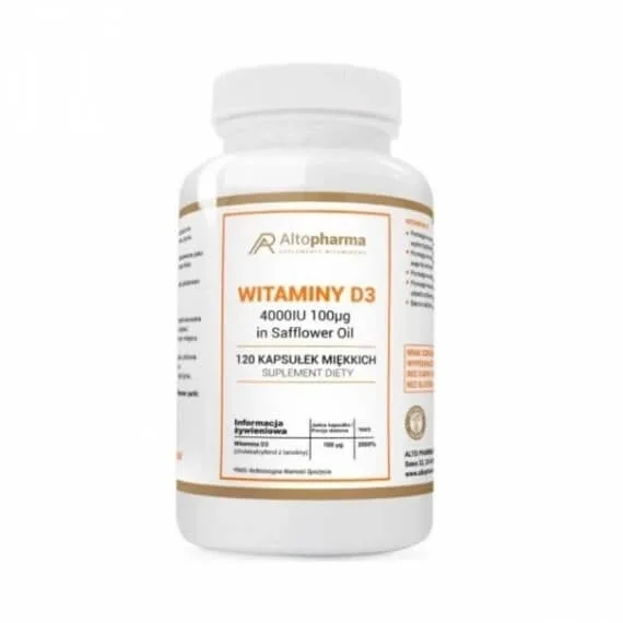 Altopharma Vitamina D3 4000IU în ulei de șofrănel 120 capsule — preț și oferte