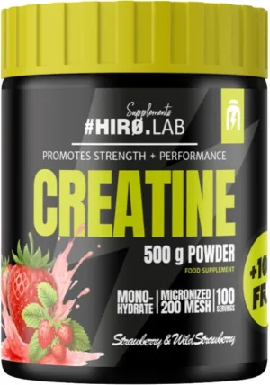 HIRO.LAB Creatină cu aromă de căpșuni și căpșuni 500g