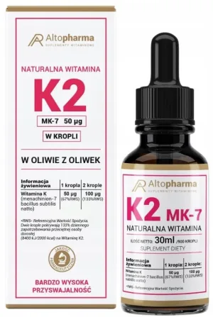 Altopharma Natural Vitamina K2 MK-7 50mcg picături în măsline ...
