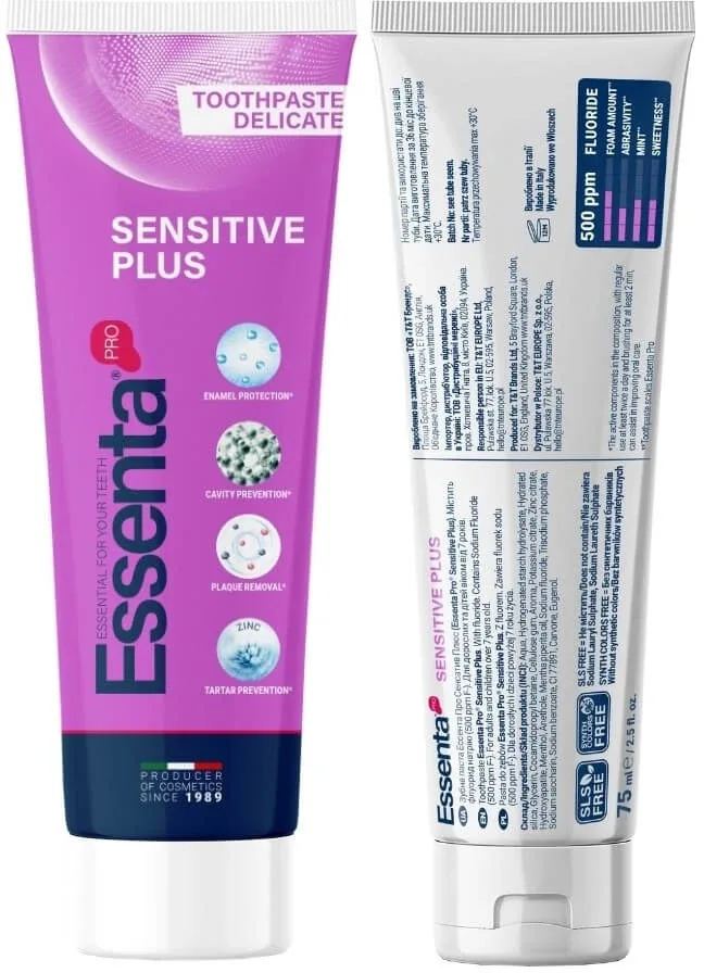 Pastă de dinți Essenta Sensitive Plus 75 ml — preț și oferte