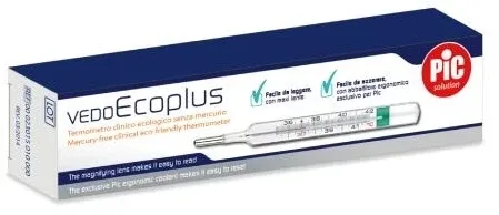 Termometru din sticlă medicală fără mercur PIC VedoEco Plus ... — preț și oferte