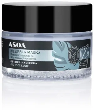 Mască de față cu argilă albastră Asoa 50ml