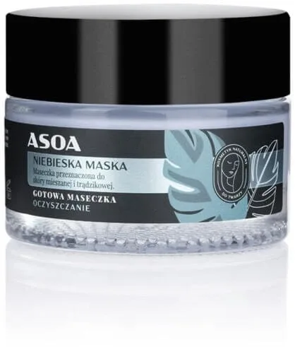 Mască de față cu argilă albastră Asoa 50ml — preț și oferte
