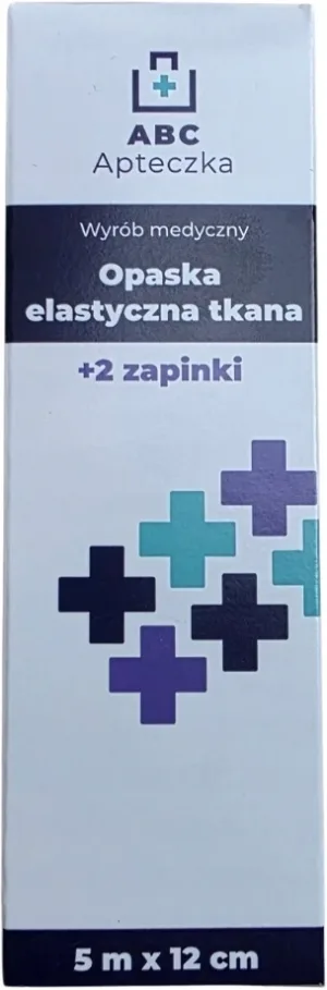 Trusă de prim ajutor ABC Bandaj elastic țesut 2 închizători 5 m x 12 cm ...