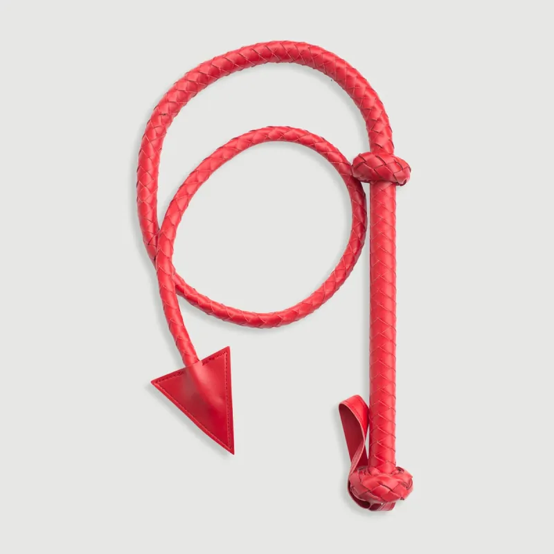 Devil Tail Whip cu vârf triunghiular și buclă pentru încheietura mâinii - roșu — preț și oferte