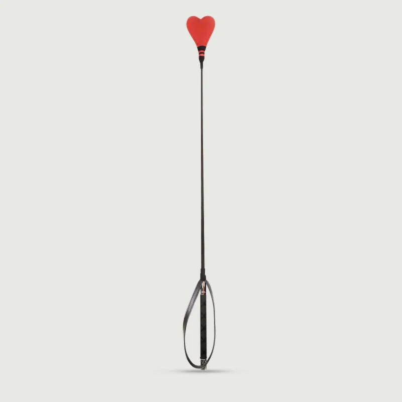 Curea din piele cu mâner negru 66 cm - Roșu — preț și oferte