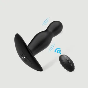 Arlo Vibrator de prostată din silicon cu telecomandă - negru