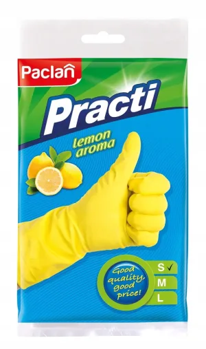 Paclan Practi mănuși de cauciuc lemon S galben 2 bucăți