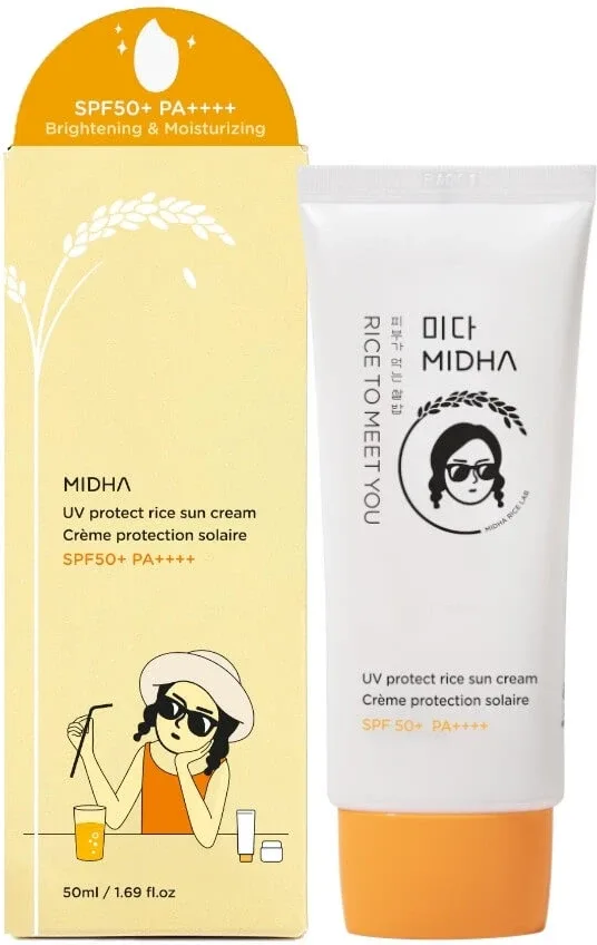 MIDHA UV Protect Rice Sun Cream Protecție solară coreeană ... — preț și oferte