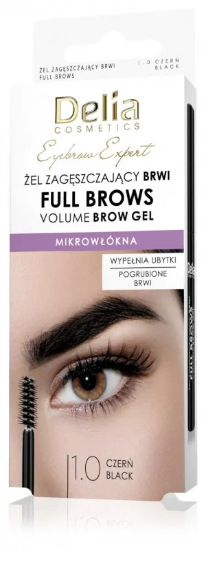 DELIA Eyebrow Expert Full Brow Gel 1.0 Negru 7 ml