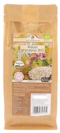 Cinci transformări Fără gluten griș alb de hrișcă BIO 500 g — preț și oferte
