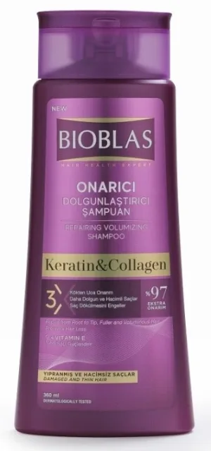 Bioblas Keratin & Collagen Herbal Hair Shampoo ...
