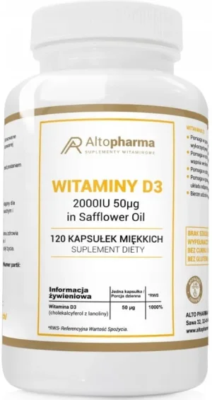 Altopharma Vitamina D3 2000IU 50mcg în ulei de șofrănel 120 ...