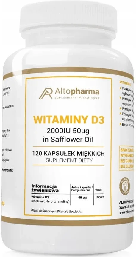 Altopharma Vitamina D3 2000IU 50mcg în ulei de șofrănel 120 ... — preț și oferte