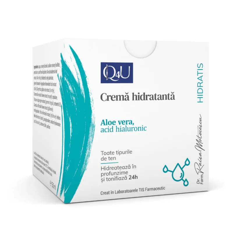 Crema hidratanta cu Aloe Vera Hidratis Q4U, 50 ml, Tis Farmaceutic — preț și oferte