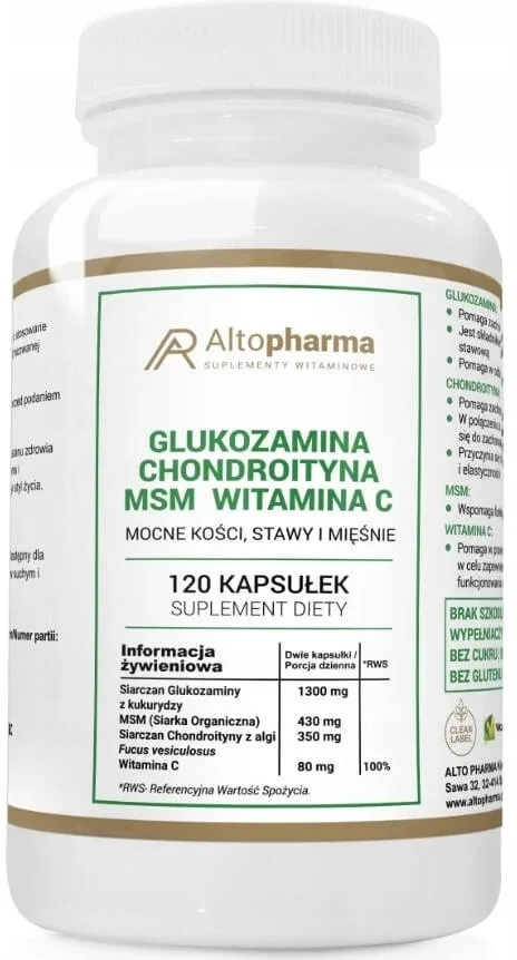 Alto Pharma, Glucozamină, Condroitină, MSM, Vitamina C, ... — preț și oferte